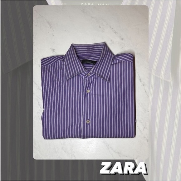 EUC Zara Striped Dress Shirt - Picture 1 of 7